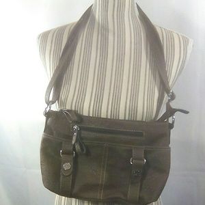 Rosetti Brown Croc Embossed Crossbody Bag Pocketbook Purse